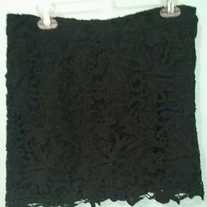 Dark green mini skirt